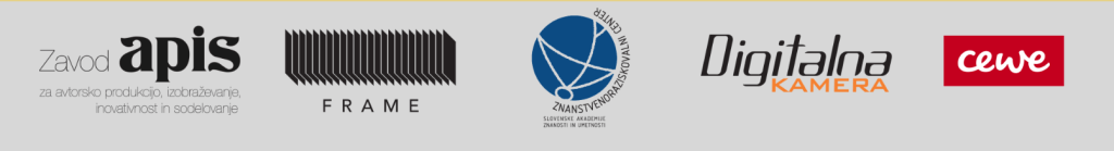 Zavod APIS in FRAME - organizatorja in producenta razstave s partnerji in podporniki projekta: Atrij ZRC, CEWE, Digitalna kamera